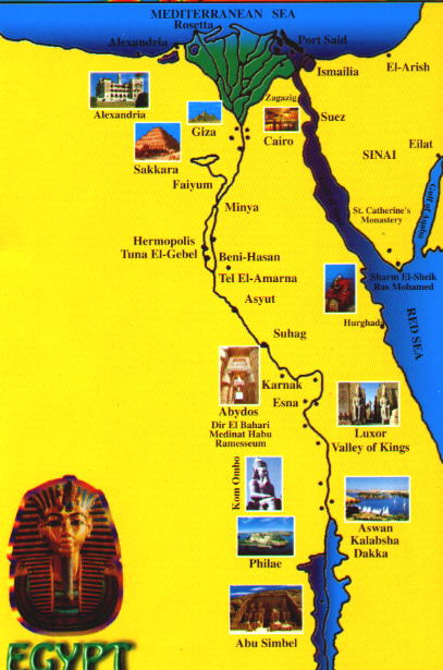 Übersichtskarte Ägypten