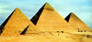 Die drei großen Pyramiden von Gizeh